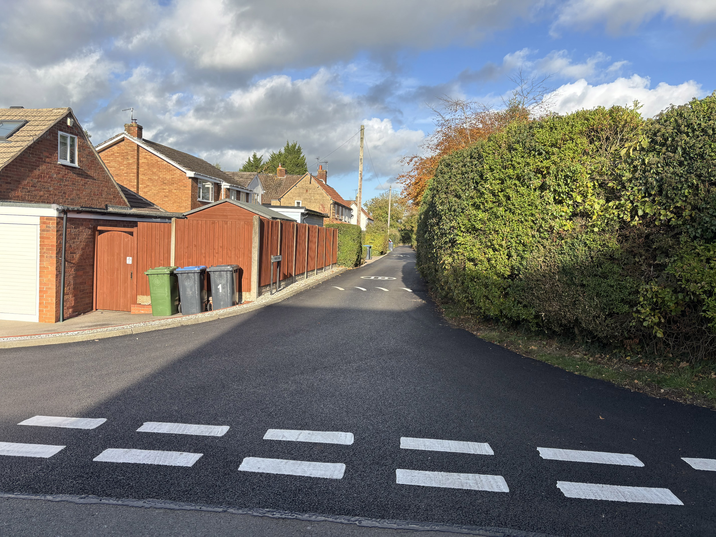 Freshly Surfaced Private Lane in Claverdon, Warwickshire